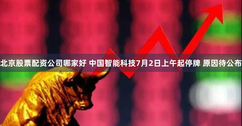 北京股票配资公司哪家好 中国智能科技7月2日上午起停牌 原因待公布