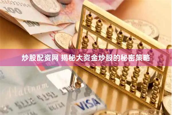 炒股配资网 揭秘大资金炒股的秘密策略